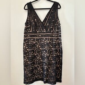 Xscape Black Lace Mini Dress 16W